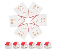 Veemoon 20pcs White Paper House Shaped Candy Boxes with Red Tops Christmas Treat Boxes for Holiday Parties Wedding Favor Festive Celebration Candy Holders Gingerbread House Style Gift