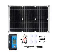 Veemoon 20V 18V DC Dual USB Waterproof Portable Solar Panel Kit with 10A Charge Controller, Flexible Multifunctional Solar Charger for RV, Boats, and Emergency Power