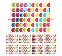 Veemoon 2100pcs Heart Stickers Self-Adhesive Colorful Foil Paper Labels for Scrapbooks and Offices, Easy Application Valentines Stickers to Express Love for Crafts