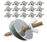 Veemoon 24 Sets Bird Cage Screws Kit with M6X50 Bolts, Washers and Nuts Metal Perch Fixing Screws for Bird and Pet Cage Accessories, Suitable for Parrot Stands and Nest Box Installation