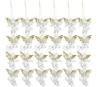Veemoon 24pcs 6cm Angel Hanging Ornaments Christmas Tree Decoration Golden Pendants for Living Space and Holiday Party Decor