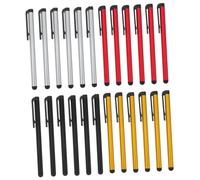 Veemoon 24pcs Capacitive Stylus Pen Set for Touchscreen Phones and Tablets, Universal Electronic Screen Stylus Pens with Black, Silver, Gold, and Red Colors, Suitable for Mobile Devices