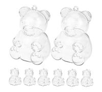 Veemoon 24pcs Clear Bear Shaped Candy Boxes Transparent Treat Storage Containers for Shower Wedding Party Favors Elegant Spacious Candy Holders