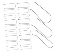 Veemoon 24pcs Hot Roller Securing Pins U Shaped Clamps for Electric Hair Curlers Stainless Steel and Resin Clips Quick Heating Replacement Rollers for Versatile Styling