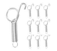 Veemoon 24pcs Large Metal Spring Latch Hooks for Bird, Rabbit, and Small Animal Cage Doors - Sturdy Wire Cage Door Lock Accessories for Squirrels, Hamsters, and Rodents
