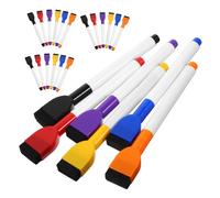 Veemoon 24pcs Magnetic Erasable Board Pens with Versatile Brush Tip Fine Point for Precise Drawing and Bold Strokes Low Odor Dry Erase Markers for Teachers Students Office Home School Use