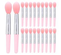 Veemoon 24pcs Mini Silicone Lip Brush, Travel Lip Product Applicators for Mask, Lipstick Gloss Balm, Reusable Makeup Brushes for Parties, Travel, Daily Care