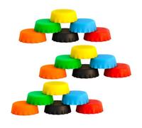 Veemoon 24pcs Silicone Pet Feeding Bowls for Reptiles Small Shallow Wide Edge Food and Water Dish for Lizards Turtles Snakes Bearded Dragons Terrarium Accessories Random Color