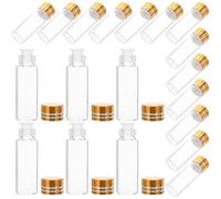 Veemoon 24pcs Small Glass Bottles with Screw Caps for Travel Perfume Containers Clear Mini Essential Oil Vials for Sample Storage Aromatherapy and DIY Fragrance