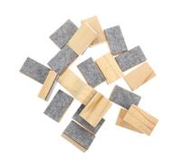 Veemoon 24pcs Small Wood Chalk Erasers with Soft Felt Cleaner Ergonomic Lightweight Chalkboard Wipers for Teachers Students School Office Home Dust-reducing Blackboard Cleaner