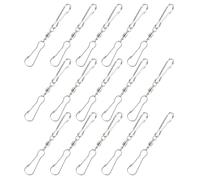 Veemoon 24PCS Stainless Steel S Shaped Swivel Hooks Rotatable Dual-end Hanging Clips for Patio Decor Plant Hangers Bird Feeders and Outdoor Garden Organization