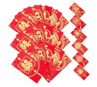 Veemoon 24pcs Traditional Chinese Red Envelopes for Wedding and Year Chinese Style Money Packets with Lucky Red Color Creative Design for Cash Jewelry and Gift Packaging Elegant Wedding