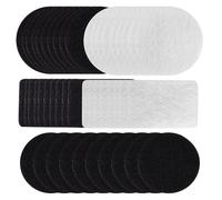 Veemoon 25 Pairs Adhesive Grippers Carpet Retainers Carpet Grippers PVC Material White Black Leaves No Marks Non-Slip Fixed Stickers for Cushion Use in Hallway and Bench