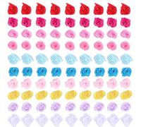 Veemoon 250Pcs Ribbon Flowers Supply Satin Ribbon Flowers Craft Decorative Accessory Mixed Color Beautiful for Arts Craft Project Making and Box Decoration