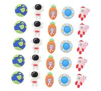 Veemoon 25pcs Kawaii Cat Rabbit Earth Astronaut Hair Clip Charms DIY Craft Accessories for Headwear Decoration Durable Charms for Hairpins Headbands Hats