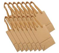Veemoon 25pcs Kraft Paper Bags with Handles Versatile Storage for Shopping Parties More Stylish and Functional Paper Packaging for Every Occasion