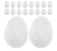 Veemoon 25pcs Plastic Parrot Eggs Artificial Realistic Bird Nest Egg Props for Crafts White Plastic