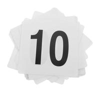 Veemoon 25pcs White PVC Table Number Cards for Seating Indication and Event Decor, 95x100mm, for Restaurants and Business Talks, Chic and Beautifully Designed Party Number Signs