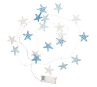 Veemoon 2m 20 LED Wooden Sea Creature String Lights Nautical Copper Wire Fairy Lights for Indoor Sea Party Decoration and Bedroom Ambient Lighting