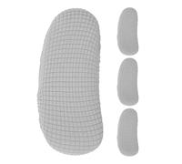 Veemoon 2Pair Elastic Armrest Slipcovers for Office Chairs Removable Stretch Polyester Covers Protecting Armrests From Dust and Wear Fit for Gaming and Desk Chairs Solid Light Grey Design