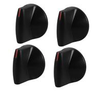 Veemoon 2pairs Black Gas Stove Knobs Replacement Control Switch Knobs for Stove Top Gas Burners Oven Use
