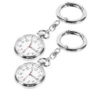 Veemoon 2Pc Keychain Shaped Nurse Watch for Elderly Portable Pocket Watches with Numbers for Nurses and Students Durable and Practical Design Present for Healthcare Professionals