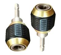 Veemoon 2pcs 1/4 Hexagonal Drill Adapter Socket Set for Cordless Electric Screwdrivers, Metal Construction Easy Installation, Compatible Impact Drills for Warehouses and Car Use