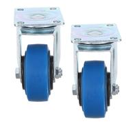 Veemoon 2pcs 3-Inch Universal Swivel TPR Caster Wheels with Locking Brake for Trolley Cart, Flight Case, Industrial Equipment - Heavy Duty Silent Cart Casters for Workshop and Furniture