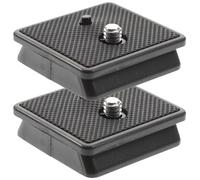 Veemoon 2Pcs 41Mm Quick Release Plate Camera Mount Adapter Tripod Plate Clamp for DSLR Tripod Accessories Black Pack