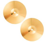 Veemoon 2Pcs 6-Inch Brass Jazz Drum Cymbals Set Replacement Cymbals for Drum Kit Fadeless Anti-Rust Set Parts Suitable for Professional Percussion and Music Performance