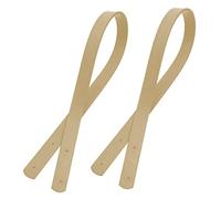Veemoon 2pcs 60cm Pu Leather Bag Strap Rivet Design, Beige Tote Bag Belt and Wrist Strap for Women, Replacement Handle for Handbag and Tote, Suitable for Casual and Daily Use