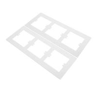 Veemoon 2pcs 86-Type White Rocker Switch Plate Cover, 3-Gang Wall Plate for Light Switches and Electrical Outlets, Decorative Plug Socket Surround for Home Wall Installation