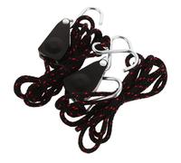 Veemoon 2Pcs Adjustable Loadbearing Rope Hooks with S-Hook Design for Tent Light Hanging LED Plant Lighting Hanger with Rope for Camping and Grow Tent Installation