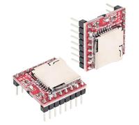 Veemoon 2pcs Adjustable Volume Dfplayer Mini Player Module Compact Card Music Audio Board with Serial Control Open Hardware Compatible with Arduino for DIY Audio Projects