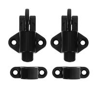 Veemoon 2pcs Aluminum Alloy Spring Loaded Self-Locking Latches Pin for Wooden Doors Cabinets Windows Black Automatic Spring Bolt Lock Suitable for Furniture and Gate Hardware
