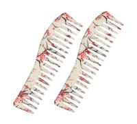 Veemoon 2pcs Anti-static Men Hair Comb Smooth Tooth Styling Combs White for Knot-free Daily Hair Care