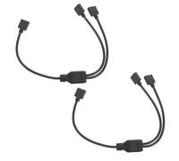 Veemoon 2pcs Argb Splitter Extension Cable Pin Addressable Sync Cord for Chassis CPU Cooler and Argb Fans Stable Data Transmission Easy Installation