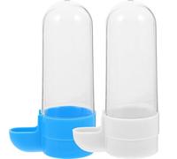 Veemoon 2pcs Bird Feeding Tool and Water Fountain Bowl Set for Parrots Bird Cage Accessory Feeder Box with Automatic Drink Dispenser Suitable and Outdoor Use Random Color