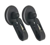 Veemoon 2pcs Black Abs Self-adhesive Double-sided Vehicle Ticket Holder Clip with 360° Rotation, Multifunctional Name and Bill Folder for Car Door Access and Office Use