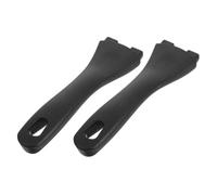 Veemoon 2pcs Black Cast Iron Wok Handles with Hanging Ergonomic Bakelite Replacement Grip for Pan Pot Cookware Heat-Resistant Kitchen Accessories
