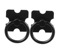 Veemoon 2pcs Black Handles for Drawers Zinc Alloy Metal Knobs with Comfortable Touching Replacement for Old Handle Stylish Simple and Generous Design for Dresser Drawer Knobs