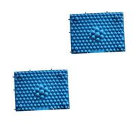Veemoon 2pcs Blue Reflexology Foot Massage Plate Flexible TPE Acupressure Mat for Circulation Stimulation and Fatigue Relief Suitable for Office Workers and Seniors Design