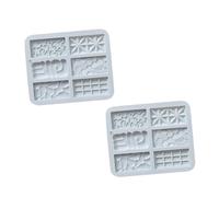 Veemoon 2Pcs Blue Silicone Cake Molds Rectangular Chocolate Baking Moulds with Smooth Non-Stick Surface for DIY Biscuits and Waffles Easy to Clean and Flexible for Home and Professional