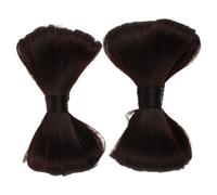 Veemoon 2pcs Bow Hair Clips Styling Duckbill Bows for Women Charming Double Bun Accessories Synthetic Fiber Metal Clips for Daily Party Use