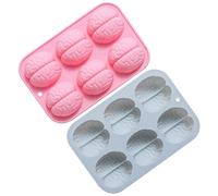 Veemoon 2Pcs Brain Shape Silicone Mold Set for Chocolate, Fondant, and Cake Dessert DIY Baking, Blue and Pink Silicone Brain Moulds for Kitchen Chocolate and Ice Cube Making