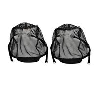 Veemoon 2pcs Breathable Fishnet Wig Caps Black Gauze Elastic Comfortable to Wear Hair Nets for Concerts and Stage Plays Wig Caps for Making
