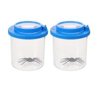 Veemoon 2pcs Bug Magnifier Critter Cage Catcher Inspection Box with Clear Lid | Educational Nature Exploration Tool for Garden Adventure Collecting Kit 3 Inch