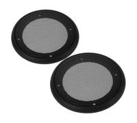 Veemoon 2pcs Car Speaker Grill Covers Black Metal Mesh Horn Guard Protectors with Mounting Screws Automotive Speaker Covers for Sound and Easy Installation