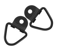 Veemoon 2pcs Carbon Steel D Rings with Anchor Points for Trailers Heavy Duty V-shaped Truck Cargo Tie down Rings Surface Mount Trailer Rail Hooks