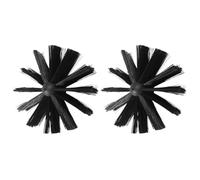 Veemoon 2pcs Chimney Cleaning Brush Set 150mm Extendable Curved Heads for Fireplace, Dryer Vent, and Flue Sweeping - Chimney Sweeper Kit for Woodstove Maintenance